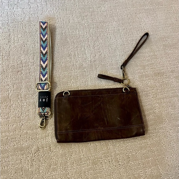 joy Susan Brown Wristlet/crossbody purse with detachable Multicolor Strap - Picture 4 of 4